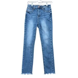 Special A High Rise Straight Leg Women Size 5 Cotton Spandex Blue Jeans